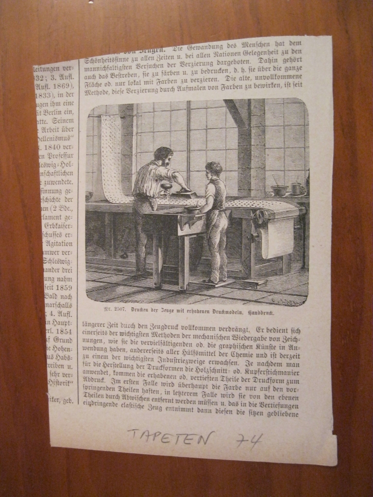 Impresión en relieve, 1874. Anónimo